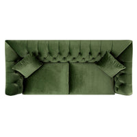 Ashby Chesterfield Large 3-Seater Sofa, Fern Green Velvet