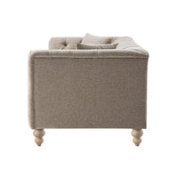 Ashby Chesterfield Large 3-Seater Sofa, Taupe Chenille