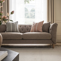 Ashby Chesterfield Large 3-Seater Sofa, Taupe Chenille