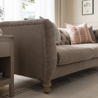 Ashby Chesterfield Large 3-Seater Sofa, Taupe Chenille