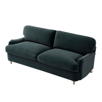 Daphnis Aegean Blue Velvet Sofa Large 3-Seater