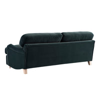 Daphnis Aegean Blue Velvet Sofa Large 3-Seater