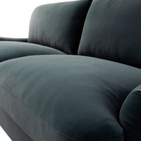 Daphnis Aegean Blue Velvet Sofa Large 3-Seater