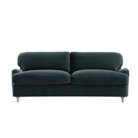 Daphnis Aegean Blue Velvet Sofa Large 3-Seater