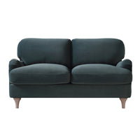 Daphnis Aegean Blue Velvet Sofa, 2-Seater
