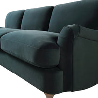 Daphnis Aegean Blue Velvet Sofa, Grande Chaise Sofa Left Hand Facing