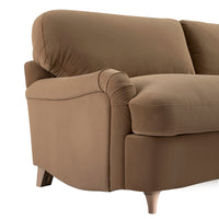 Daphnis Camel Velvet Sofa Bed Large 3-Seater