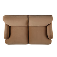 Daphnis Camel Velvet Sofa, 2-Seater