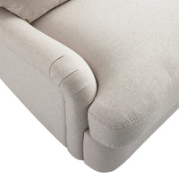 Daphnis Oatmeal Fabric Sofa Bed Large 3-Seater