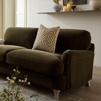 Daphnis Seaweed Velvet Sofa 3-Seater