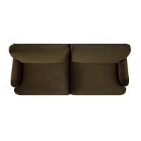 Daphnis Seaweed Velvet Sofa 3-Seater