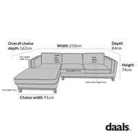 Dipley Oatmeal Woven Fabric Sofa, Grande Chaise Sofa Left Hand Facing