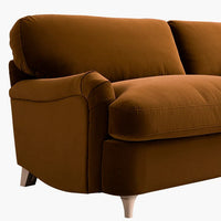 Daphnis Cinnamon Velvet Sofa Bed Large 3-Seater