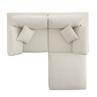 Lutyens Beige Linen Blend Modular Sofa 2-Piece Chaise