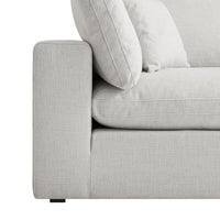 Lutyens Light Grey Linen Blend Modular Sofa 2-Piece Chaise