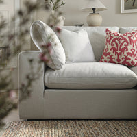 Lutyens Light Grey Linen Blend Modular Sofa 2-Piece Chaise