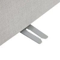 Lutyens Light Grey Linen Blend Modular Sofa 3-Piece Chaise