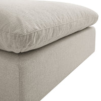 Lutyens Oatmeal Weave Fabric Modular Sofa 2-Piece Chaise
