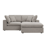 Lutyens Taupe Boucle Modular Sofa 2-Piece Chaise