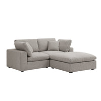 Lutyens Taupe Boucle Modular Sofa 2-Piece Chaise