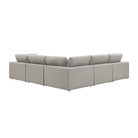 Lutyens Taupe Boucle Modular Sofa 5-Piece Corner Set