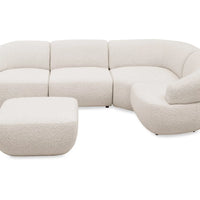 Aura L Shape Modular Sofa with Square Ottoman