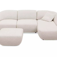 Aura Modular Sofa with Right Chaise and Square Ottoman