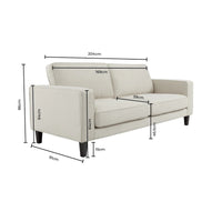 Soho Bouclé 3 Seater Sofa - Ivory