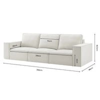 Brooklyn 3 Seater Sofa - Ivory