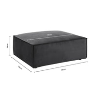 Brooklyn Pouffe - Steel Plush