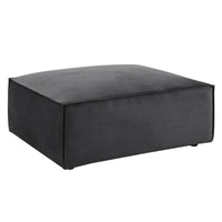 Brooklyn Pouffe - Steel Plush