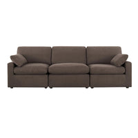 Cairo Feather 3 Seater Sofa - Chocolate