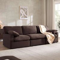 Cairo Feather 3 Seater Sofa - Chocolate