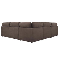 Cairo Feather Left Hand Corner Sofa - Chocolate