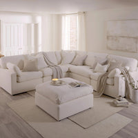 Cairo Feather Left Hand Corner Sofa - Vanilla