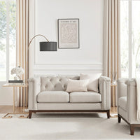 Chesterfield 2 Seater Sofa - Stone