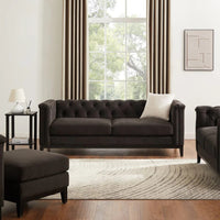 Chesterfield 3 Seater Sofa - Dark Brown