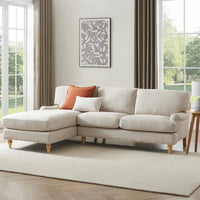 Hampshire Left Hand Chaise Sofa - Beige