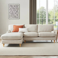 Hampshire Left Hand Chaise Sofa - Beige