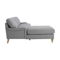Hampshire Left Hand Chaise Sofa - Mid Grey