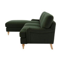 Hampshire Left Hand Chaise Sofa - Dark Olive