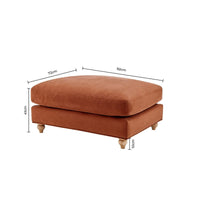 Hampshire Pouffe - Burnt Orange