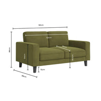 Soho 2 Seater Sofa - Olive Green