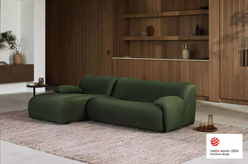 1977 Modular Sofa with Bench Seat, Chaise and Armrests