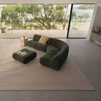 1977 Modular Curved Corner Sofa with Ottoman