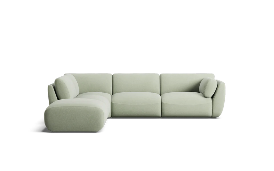 Willow 6 Seat Corner Modular with High Arms & Ottoman