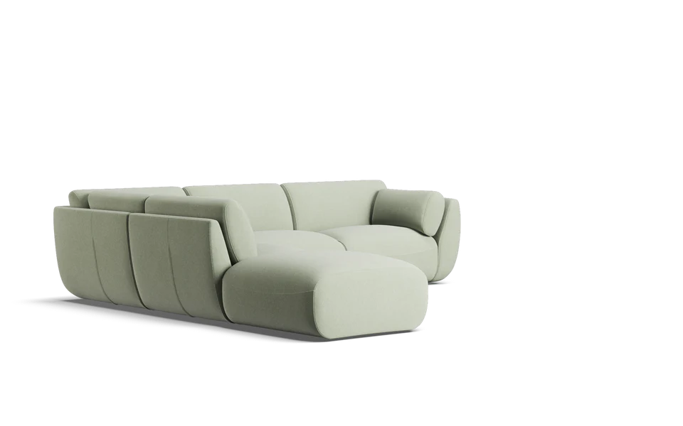 Willow 6 Seat Corner Modular with High Arms & Ottoman