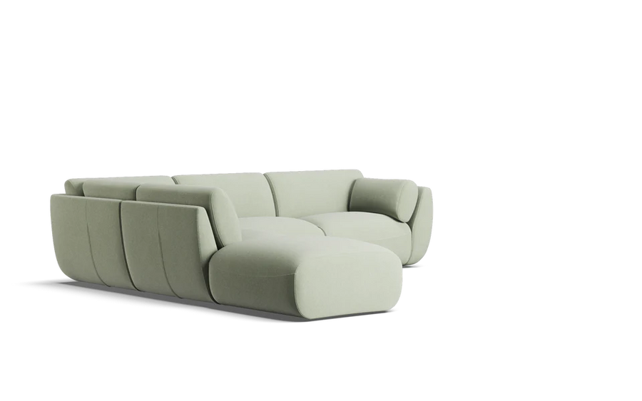 Willow 6 Seat Corner Modular with High Arms & Ottoman