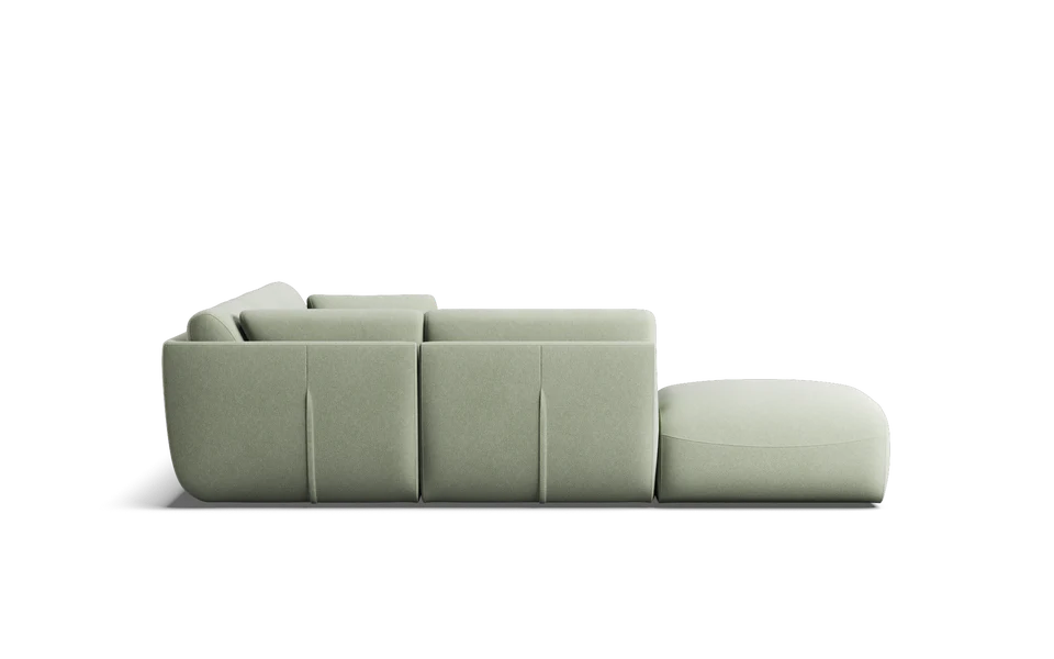 Willow 6 Seat Corner Modular with High Arms & Ottoman