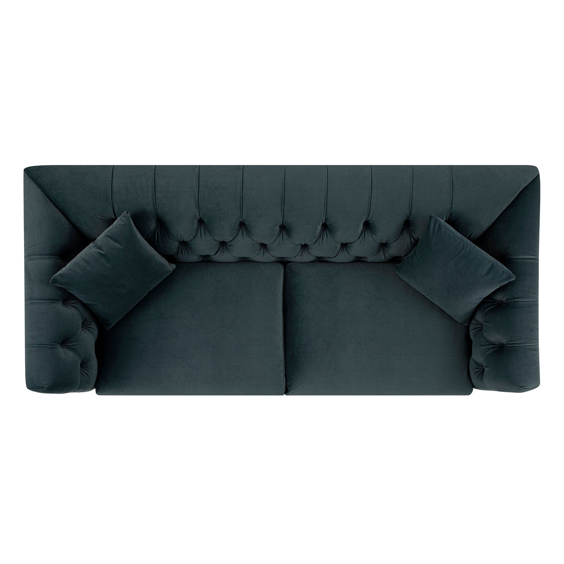Ashby Chesterfield Large 3-Seater Sofa, Aegean Blue Velvet